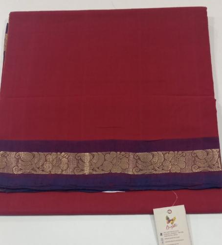 60S COTTON SAREE WITH HF ZARI BORDER